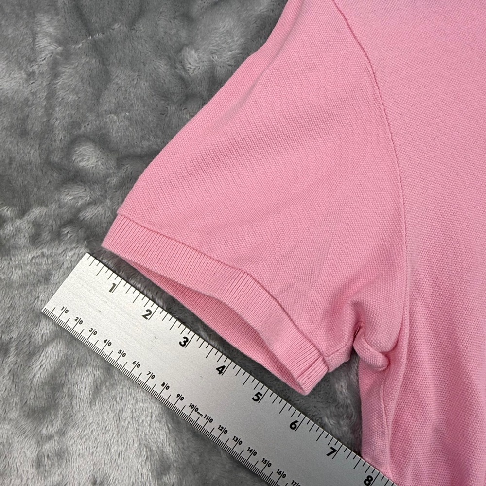 Hollister Mens Pink Short Sleeve Pique Polo Shirt  Medium M Unisex 100% Cotton - Picture 6 of 9